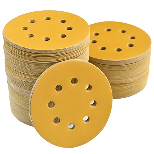 5-Inch 8-Hole Hook and Loop Sanding Discs 600-Grit, 200-Pack