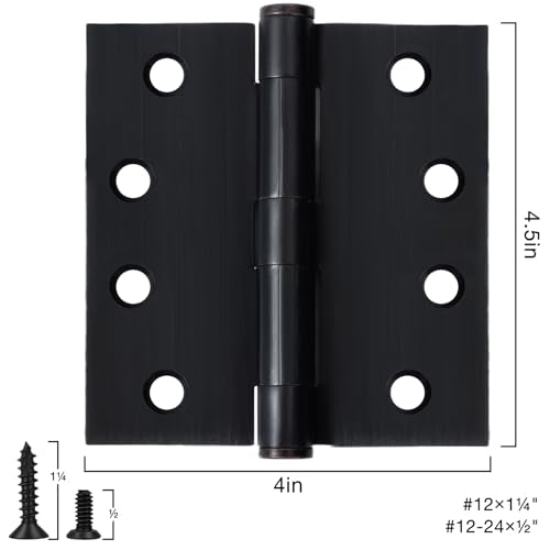 TDCHINGES Commercial Door Hinges 4"x4.5" Oil Rubbed Brown Heavy Duty NPR - color: Oil Rubbed Bronze, size: 3 Pack