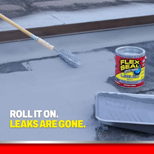 Flex Seal Liquid Rubber Sealant Coating, Waterproof, Gray, 128 oz - color: Gray, size: 128 oz