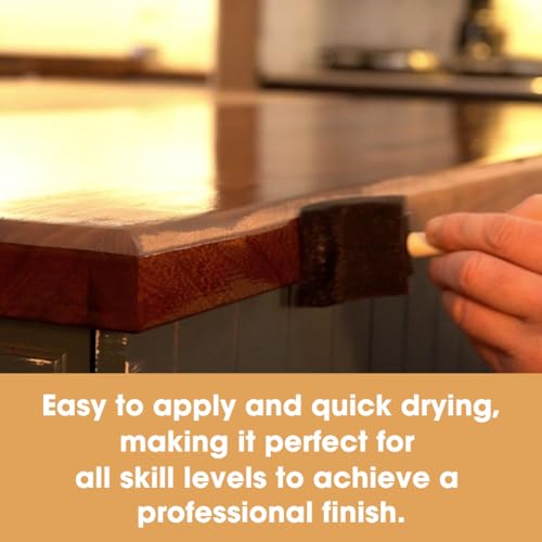 Furniture Clinic Danish Oil | Wood Care for Interior & Exterior Furniture | Restore, Seal & Protect Oak, Pine, Teak & More | Non-Toxic Natural Satin Finish | Repels Water, Stains, Dirt | 17 fl oz - size: 17 fl oz