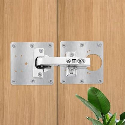 Trinkrittey 6 PCS Hinge Repair Kit Plate for Cabinet Hinges Repair Fixing Plates Stainless Steel Cabinet Hinge Repair Plate with Mounting Screw Hinge Repair Replacement Kit for Cupboard