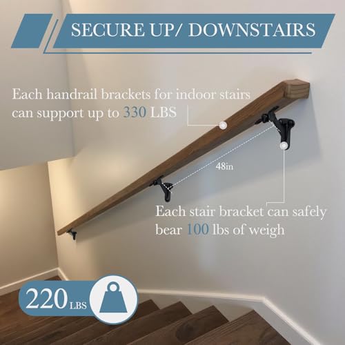 HOME MASTER HARDWARE Handrail Bracket for Stairs, Matte Black, 2 Pack - color: Black, size: 2 Pack