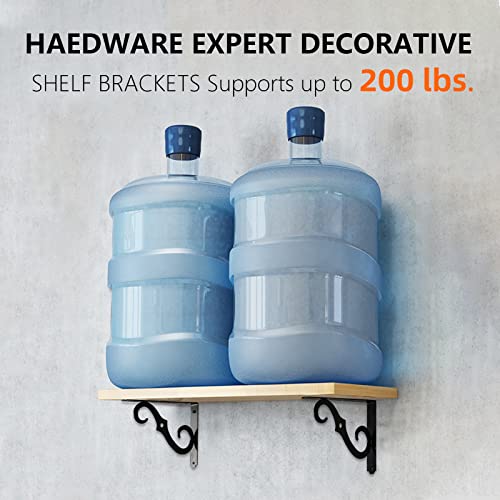 HOME MASTER HARDWARE Decorative Shelf Brackets, 5x3.5 inch, Black, 10 Pack - size: 5 x 3 1/2 Inch, style: Black-10Pack