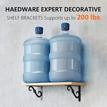 HOME MASTER HARDWARE Decorative Shelf Brackets, 5x3.5 inch, Black, 10 Pack - size: 5 x 3 1/2 Inch, style: Black-10Pack