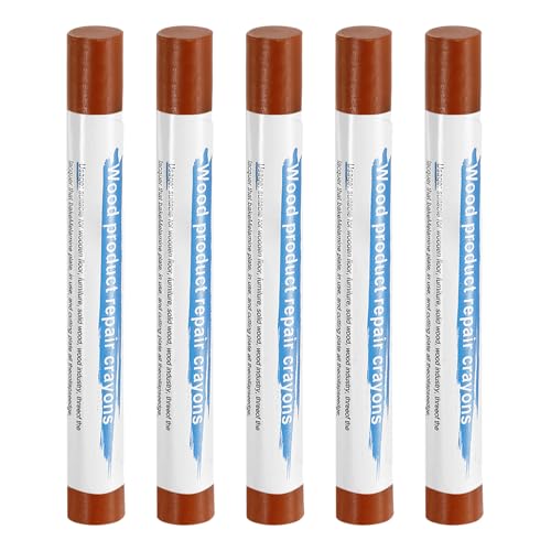 HARFINGTON 5pcs Wood Filler Sticks Wooden Wax Touch Up Furniture Repair Crayons for Scratch Hole Wood, Rosewood A - color: Rosewood a