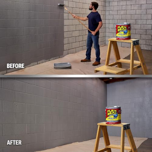 Flex Seal Liquid Rubber Sealant Coating, Waterproof, Gray, 128 oz - color: Gray, size: 128 oz