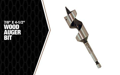 Southwire BIT;WOOD AUGER 7/8" X 4.5" (WAB7/8X4-1/2 - size: 7/8 X 4.5 Inch