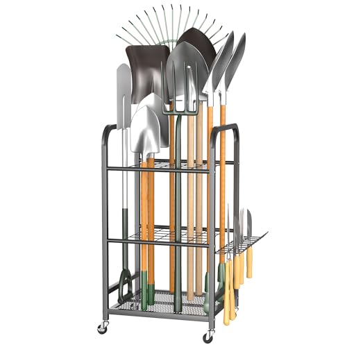 EVERHANGER Garden Tool Organizer and Storage, Yard Tool Stand - size: Small