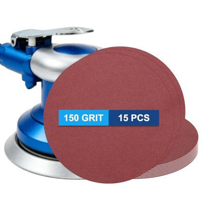 15 Pack 9 Inch PSA Sanding Discs 150 Grit Aluminum Oxide Red - size: 150 grit
