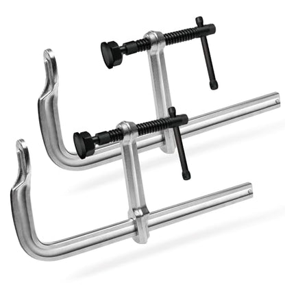 Heavy-Duty 16-Inch F-Clamps, 2-Pack, 3450 Lbs Forged Alloy Steel - size: 16 x 4-3/4 Inch (400×120mm)/3,450 Lbs