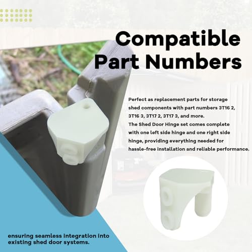 Resin Shed Door Hinge Kit (Left & Right)