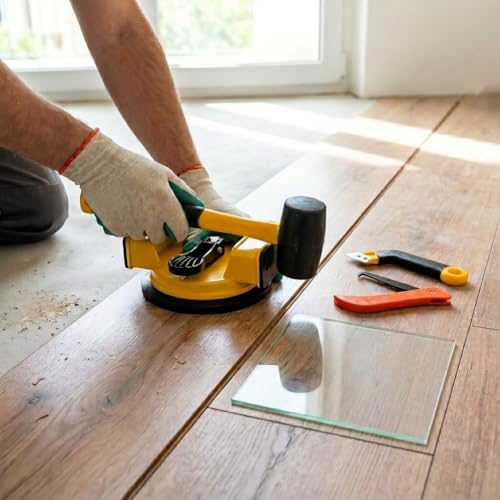 Floor Gap Fixer Tool Kit, Heavy Duty Suction Cup Laminate Flooring Tool