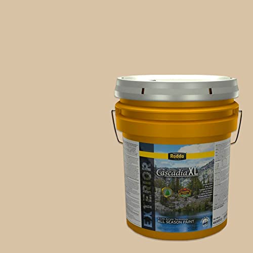 Rodda Paint CASCADIA XL Exterior Satin Paint & Primer in One, 5-Gallon, Bamboo - color: Bamboo, size: 640 Fl Oz (Pack of 1)
