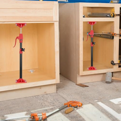 Cabinet Jack Support Pole, 19.7" to 45.3" Third Hand Tools Adjustable Support Pole, 3rd Hand Support System for Upper Cabinet Installation, Each 78 LB Capacity, 2 Pack - size: 19.7"-45.3" | 2PC