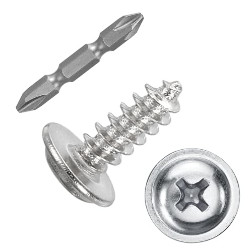 100pcs M2.3x6 Self Tapping Screws Carbon Steel Silver - size: M2.3x6