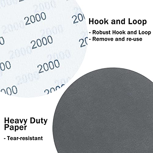 S&F STEAD & FAST 6 inch Sanding Discs Hook and Loop 24 Pcs - style: 1000 1500 2000 3000