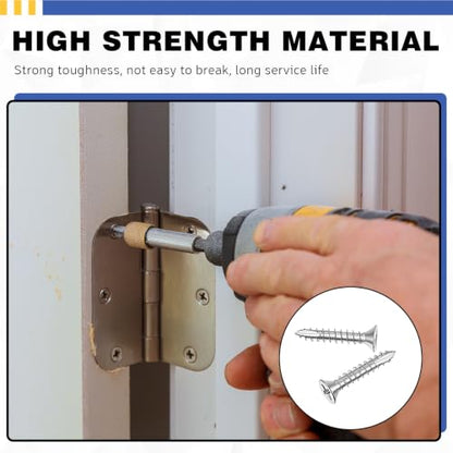 100 Pack Wood Screws #9 x 1 Inch, Silver - color: Sliver, size: 1 Inch