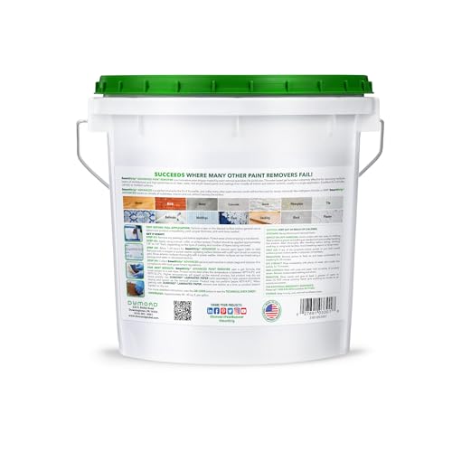 Smart Strip Advanced Paint Remover - for Removal of Acrylic, Latex, Oil, & Water-Based Coatings - Non-Caustic Formula - Indoor/Outdoor - Contractor & DIY Friendly - 1 Gallon - size: GALLON - BUCKET