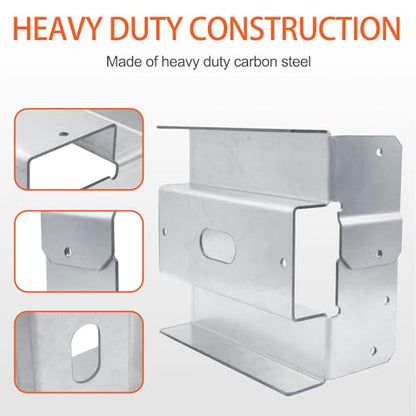 lifgarfe 4pcs 6"x6" Post Base Anchor Concrete Deck Post Bracket Fit for Deck,Patio Or Pergola - size: 6X6 4PCS