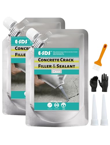 E-SDS Cement Crack Filler Self-Leveling, 2.2LB Concrete Repair Sealant - size: 2 PACK