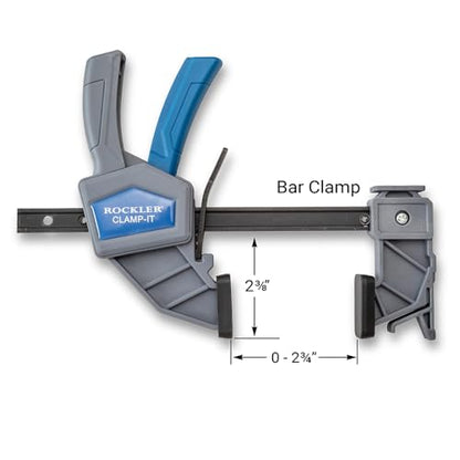 Rockler Clamp-It Trigger Bar Clamps (2-Pack) 150 lb Capacity