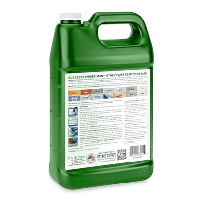 Smart Strip Advanced Paint Remover - For Removal of Acrylic, Latex, Oil, & Water-Based Coatings - Non-Caustic Formula - Indoor/Outdoor - Contractor & DIY Friendly - New Easy Pour Packaging - 1 Gallon - size: 128 Fl Oz (Pack of 1)