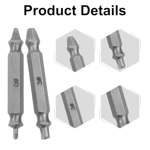 Waziaqoc 6PCS Damaged Screw Extractor Set