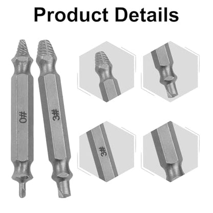 Waziaqoc 6PCS Damaged Screw Extractor Set