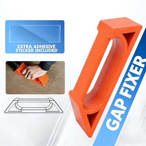 2-Pack Floor Gap Fixer Tool for Laminate, Vinyl & Hardwood – Heavy-Duty Reusable Plank Puller with Washable Adhesive Pads, Durable Nylon Gap Closer Kit for Floating Floors