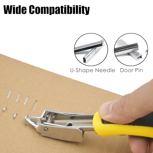 Staple Remover Heavy Duty Tack Puller with Double Pronged Head - color: Red