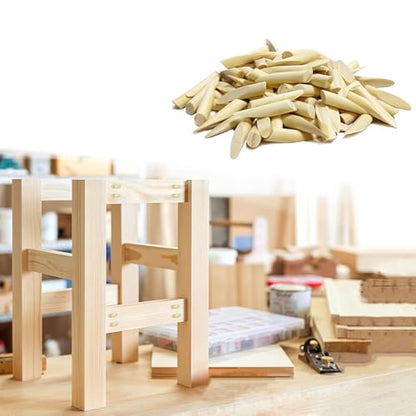 100 Pcs Solid Wood Pocket Hole Plugs, Pine Wood Plugs for Pocket Hole Jig Accessories