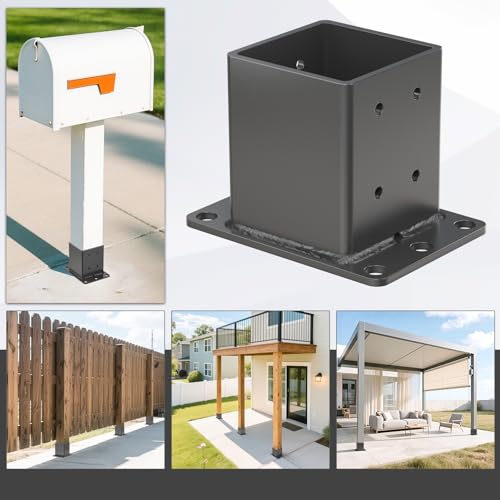4x4 Post Base 2 Pcs, 12 Gauge 4x4 Post Bracket - size: 4x4