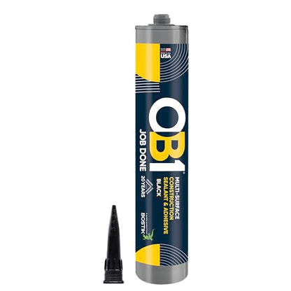 OB1 Universal Caulk Sealant & Adhesive Black 10.1oz - 1 Cartridge - color: Black, size: 10.1oz