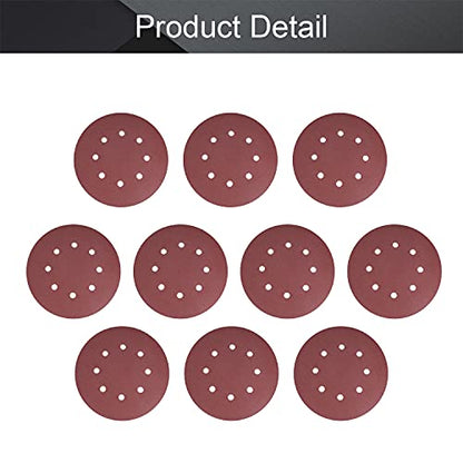 Utoolmart 10Pcs Sanding Discs, 7 Inch 8 Hole Hook & Loop Sanding Disc, 150Grit Flocking Sandpaper, for Random Orbit Sander - size: 150 Grit