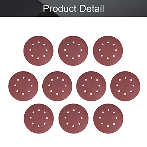 Utoolmart 10Pcs Sanding Discs, 7 Inch 8 Hole Hook & Loop Sanding Disc, 150Grit Flocking Sandpaper, for Random Orbit Sander - size: 150 Grit