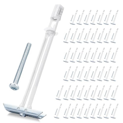 Drywall Anchor with Included Bolts for 3/16”-24, Heavy Duty Hollow Drywall Anchors for TV Mounting Kit, Stainless Steel Hollow Wall Anchors Holds up to 240 lbs Each in 1/2-in Drywall-50 Pack - size: 3/16"-24：Pack of 50