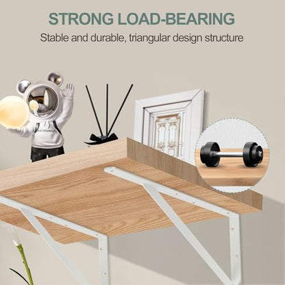 2 Pack L18 x H 12" White Heavy Duty Shelf Brackets with Screws Metal Shelf Brackets Shelf Support Angle Brackets for Shelves L Brackets Heavy Duty Floating Shelf - size: 18''x12'', style: 2 Pack-White