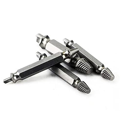 Damaged Screw Extractor Set, 4PCS HSS4341 DIY Hand Tools, Bolt Extractor, Stud Screw Remover, Power Tool Accessories