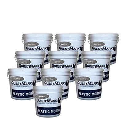 QuestMark 2105 Standard Epoxy Concrete Floor Patch and Resurfacer - 1/4 Pallet (10 x 2 Gallon Unit), Light Gray - Fill and Repair Cracks, Holes, Pits and Spalling - color: Light Gray, size: 2 Gallon (Bulk of 10)