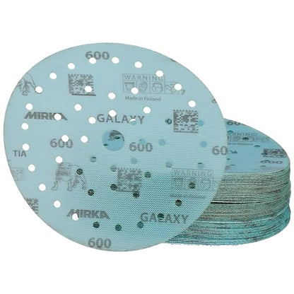 Mirka Galaxy Multifit 6 Inch Ceramic Discs, 600 Grit, Hook & Loop, 50 Pack - size: Grit 600
