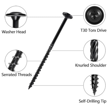 50 PCS #14 x 5” Lag Screws Heavy Duty Construction Screw - size: #14x5"