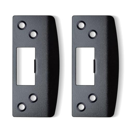 Oversized Strike Plates 2 Pack, Heavy Duty Version, Matte Black - color: Matte Black, size: 2 Pack