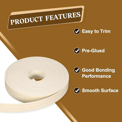 uxcell 1-1/8 Inchx25ft Wood Veneer Edge Banding Pre-Glued Flexible - size: 1-1/8 Inch x 25ft