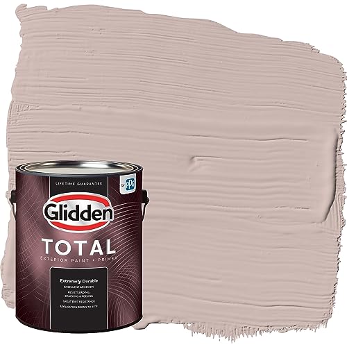 Glidden Total Exterior Paint & Primer All-in-One, Subdued/Red, Flat, 1 Gallon - color: Subdued, size: 128 Fl Oz (Pack of 1)