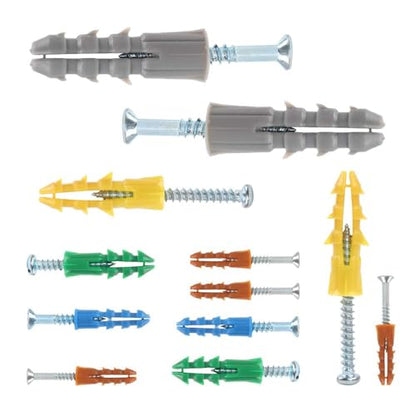 370pcs Drywall Anchors and Screws Assortment Kit