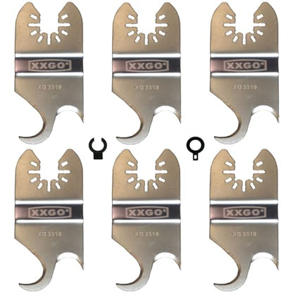 XXGO 6 Pcs Multitool Shingle Cutting Knife Hook Blade for Oscillating Tool - size: Multi Tool Knife Blade - 6 Pcs