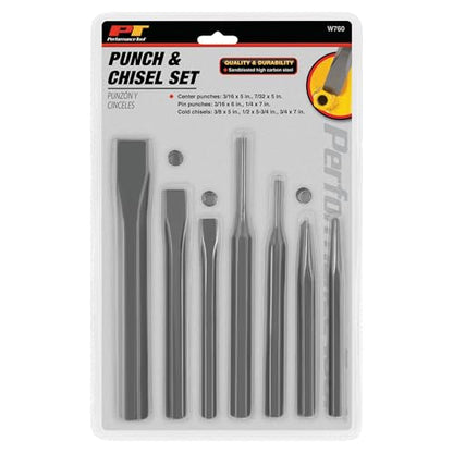 Performance Tool W760 7-Piece Punch and Chisel Set