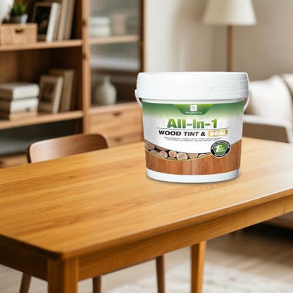 Advanced Light Oak Wood Stain & Sealer 1Gallon/128oz, Non-Toxic Waterproof Wood Finish, Flexible Crack & Weather Resistant Wood Treatment to Highlight Natural Wood - color: Light Oak, size: 1Gallon/128oz