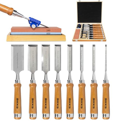 Wood Chisel Set, Steel Woodworking Chisel Set for Woodworking