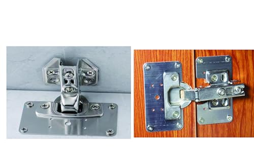 4 Piece Hinge Repair Kit - Cabinet Hinge Repair Plate Stainless Steel Door Hinge Repair Kit for Kitchen Cabinet Hinge Repair Brackets with Mounting Screws and Screwdrivers (4, 3.5"x2") - size: 3.5"x2"